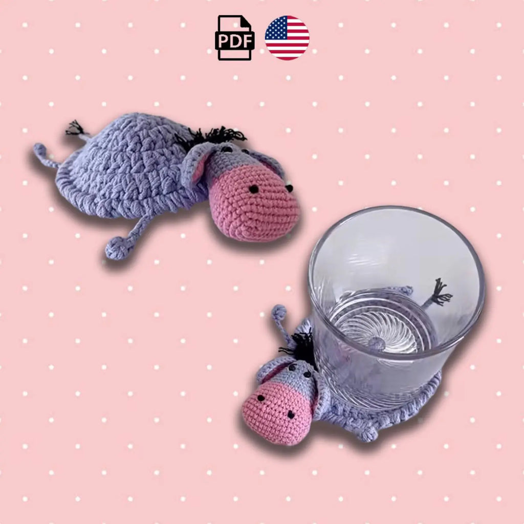 18-in-1 Animal Crochet Coaster Patterns, Mug Hugger Bundle, animals cup holder (PDF + VIDEO TUTORIAL)