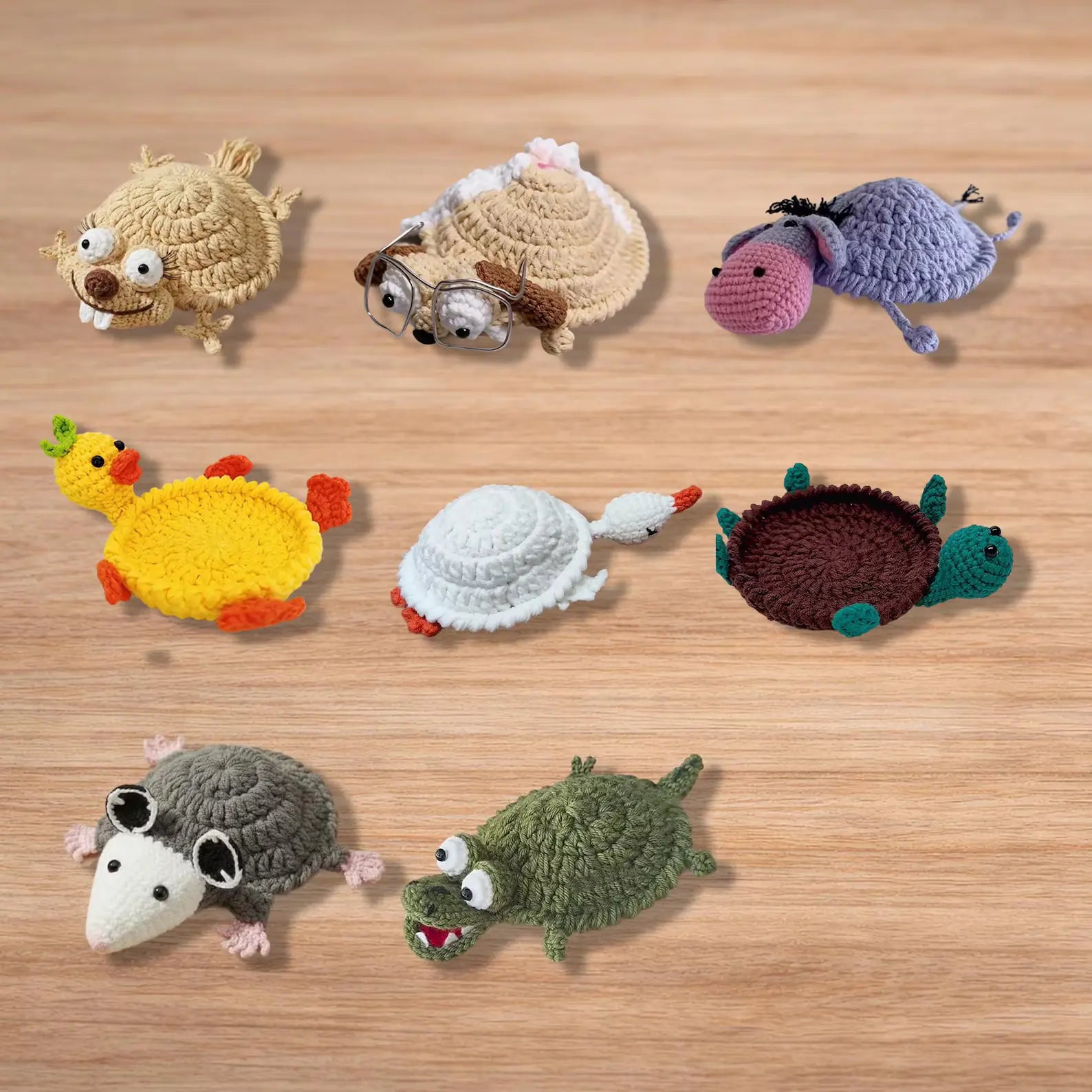 18-in-1 Animal Crochet Coaster Patterns, Mug Hugger Bundle, animals cup holder (PDF + VIDEO TUTORIAL)
