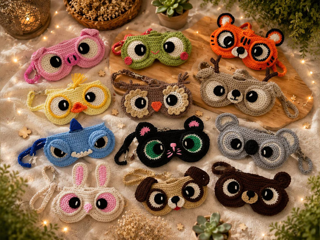 12 Animal Crochet Glasses Case Patterns PDF | Cute Eyeglasses Holder Bundle