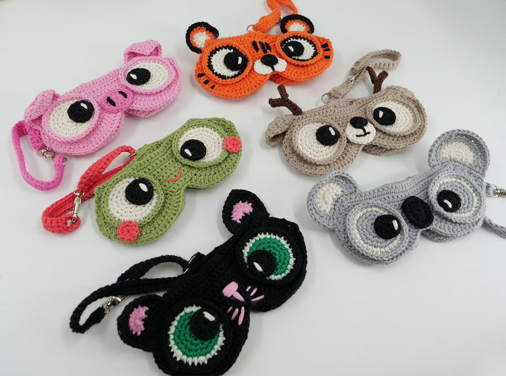 12 Animal Crochet Glasses Case Patterns PDF | Cute Eyeglasses Holder Bundle