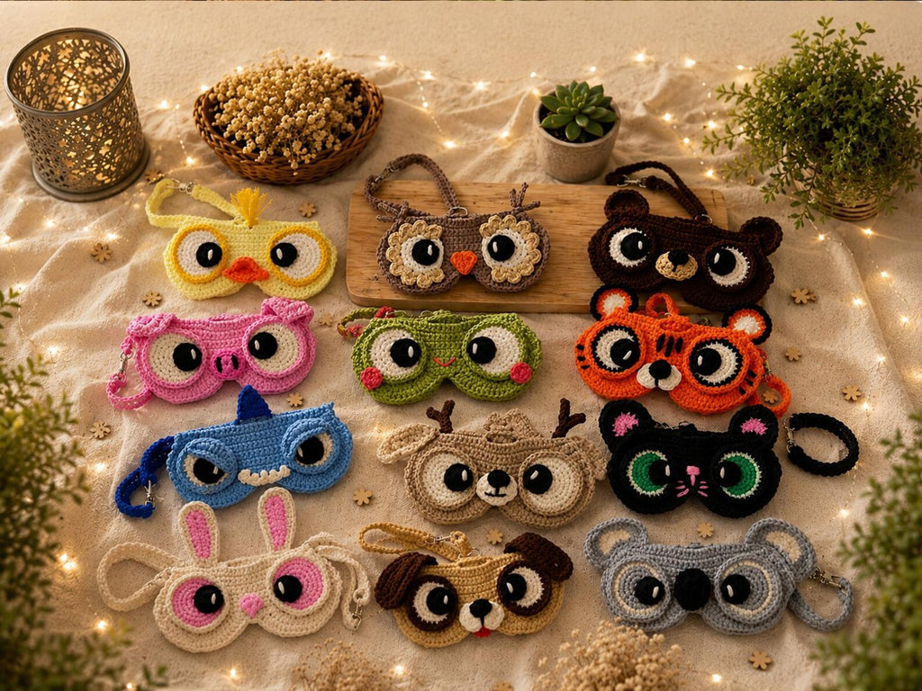 12 Animal Crochet Glasses Case Patterns PDF | Cute Eyeglasses Holder Bundle