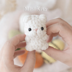 Mini animals, hatching animals, no sew amigurumi crochet patterns bunny, panda, bear, chicken, cat, dog, pig