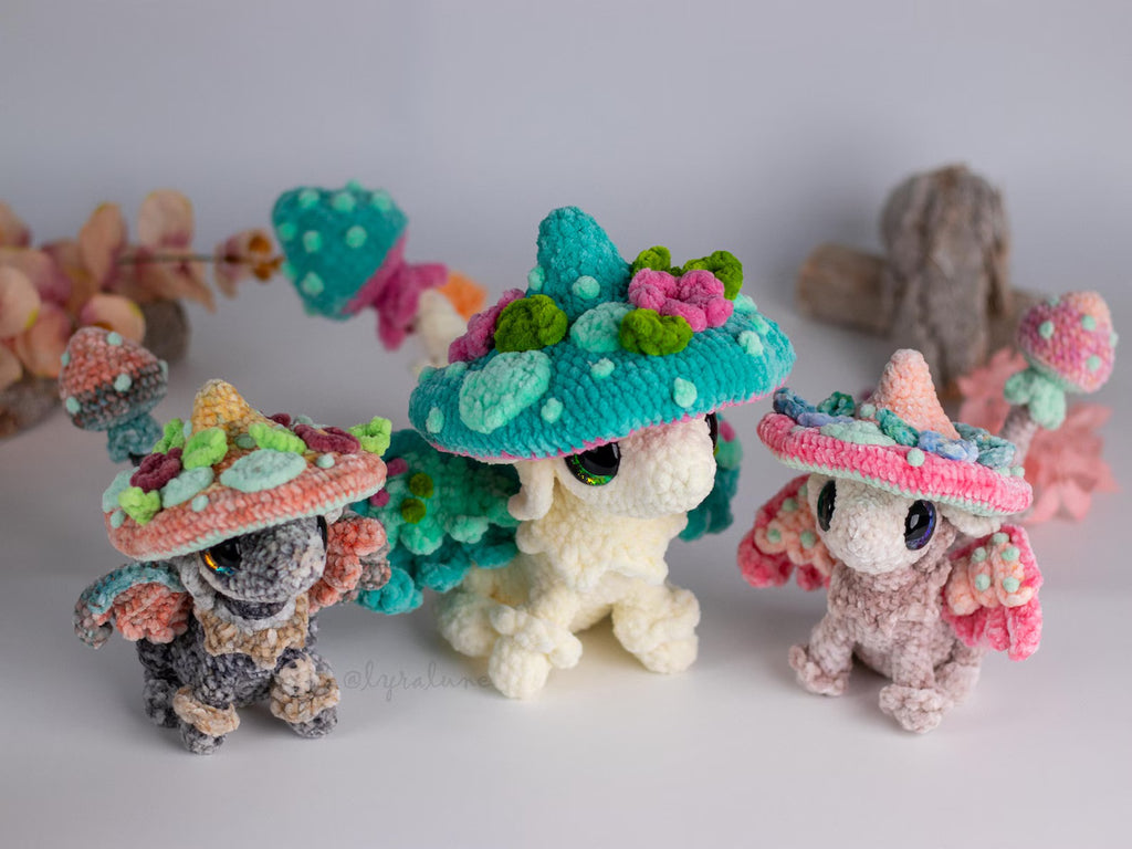 Mushroom Dragon Crochet Pattern — Whimsical Amigurumi (PDF)