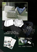 Open-Up Pouch PDF Sewing Pattern — Quilted Makeup Bag in 3 Sizes