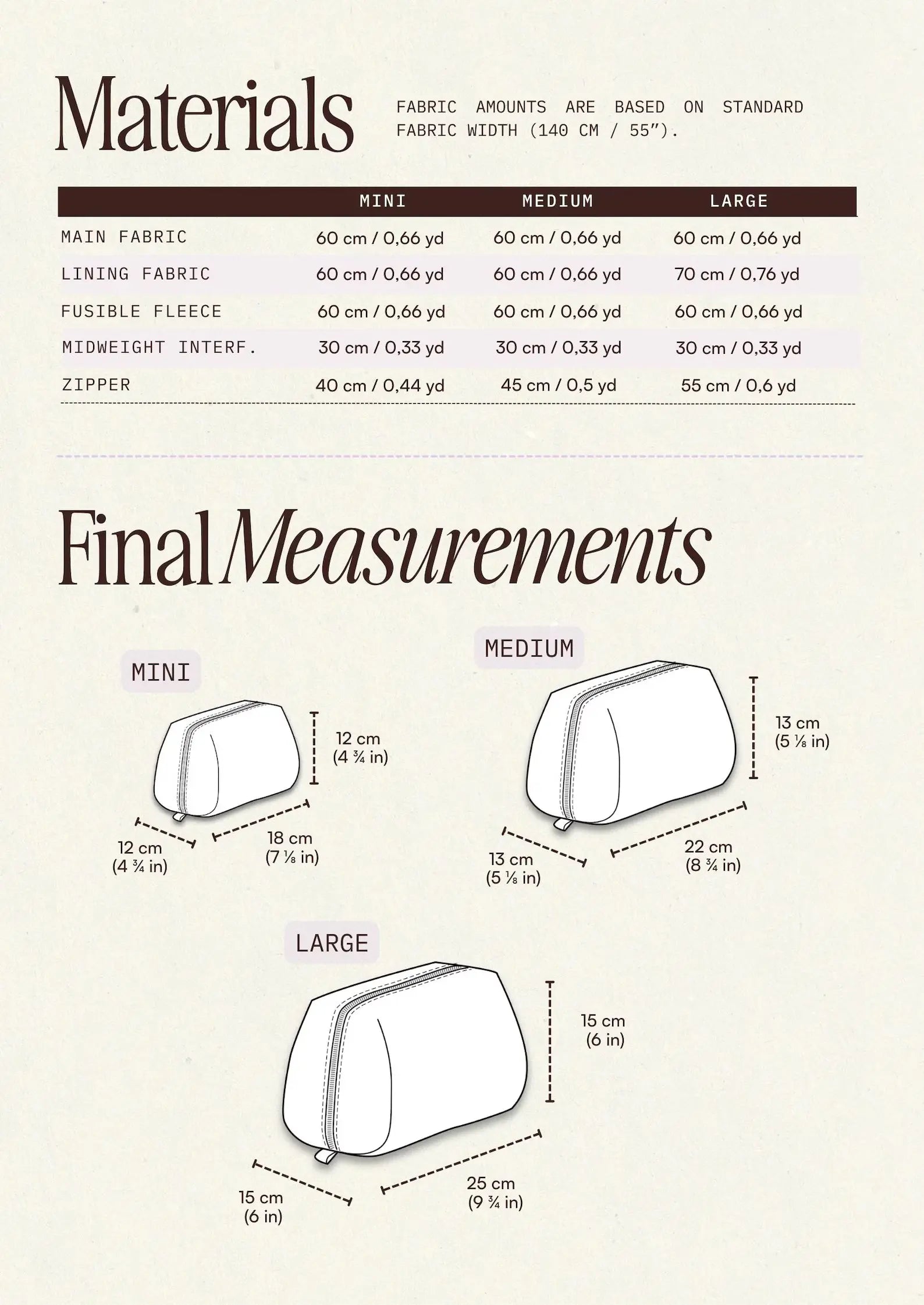 Open-Up Pouch PDF Sewing Pattern — Quilted Makeup Bag in 3 Sizes