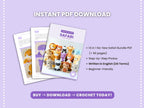 14-in-1 No-Sew Safari Amigurumi Crochet Pattern PDF | 14 Animal Plush Bundle