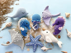 Crochet Sea Animals Pattern Bundle — Seahorse, Jellyfish, Beluga & More (PDF, English & French)