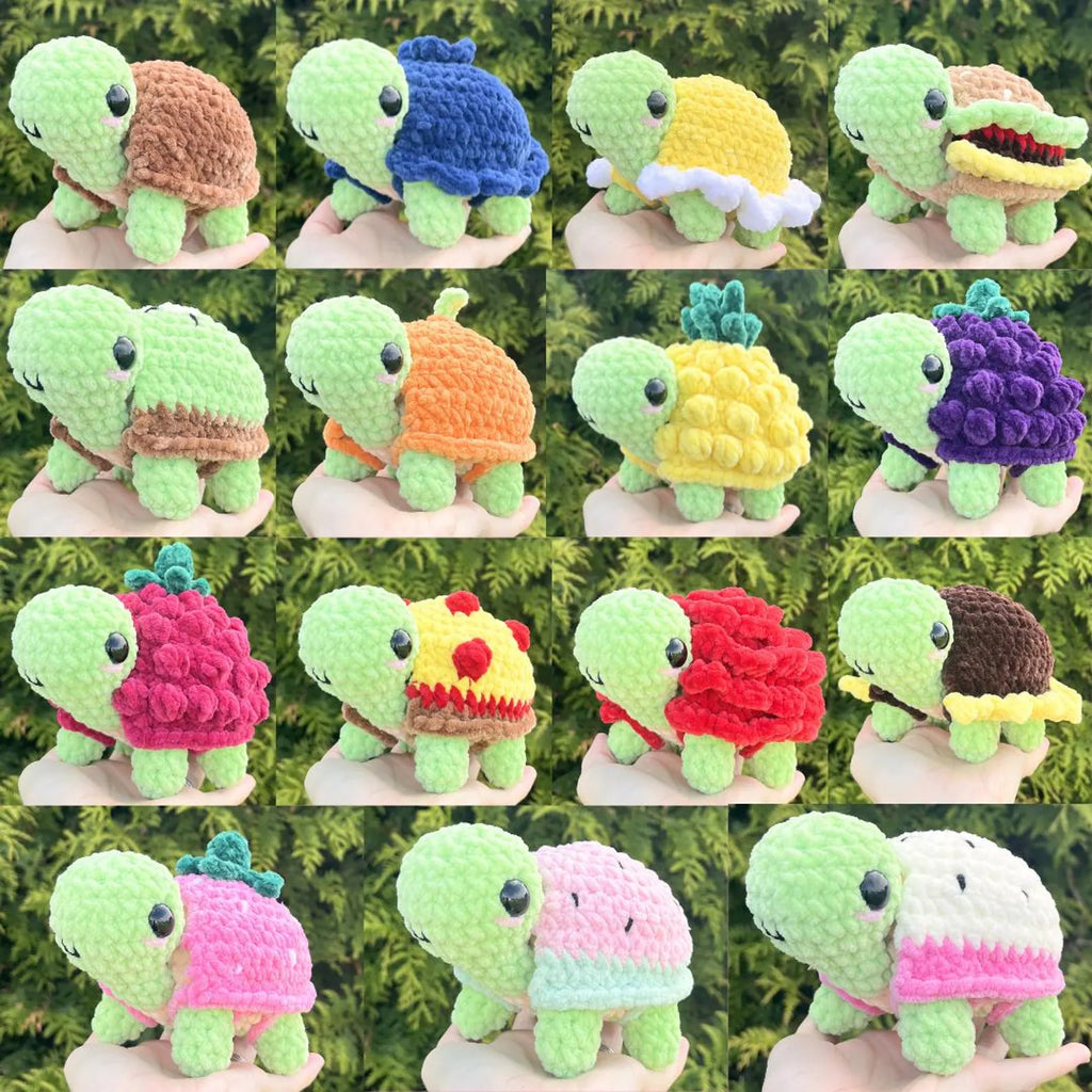 15-in-1 Turtle Crochet Pattern — One Body, 15 Removable Shells (PDF + Video)