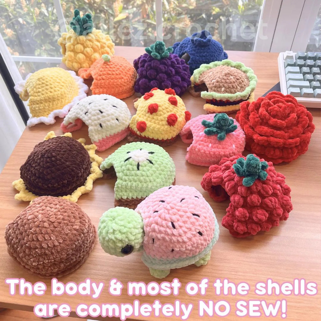 15-in-1 Turtle Crochet Pattern — One Body, 15 Removable Shells (PDF + Video)