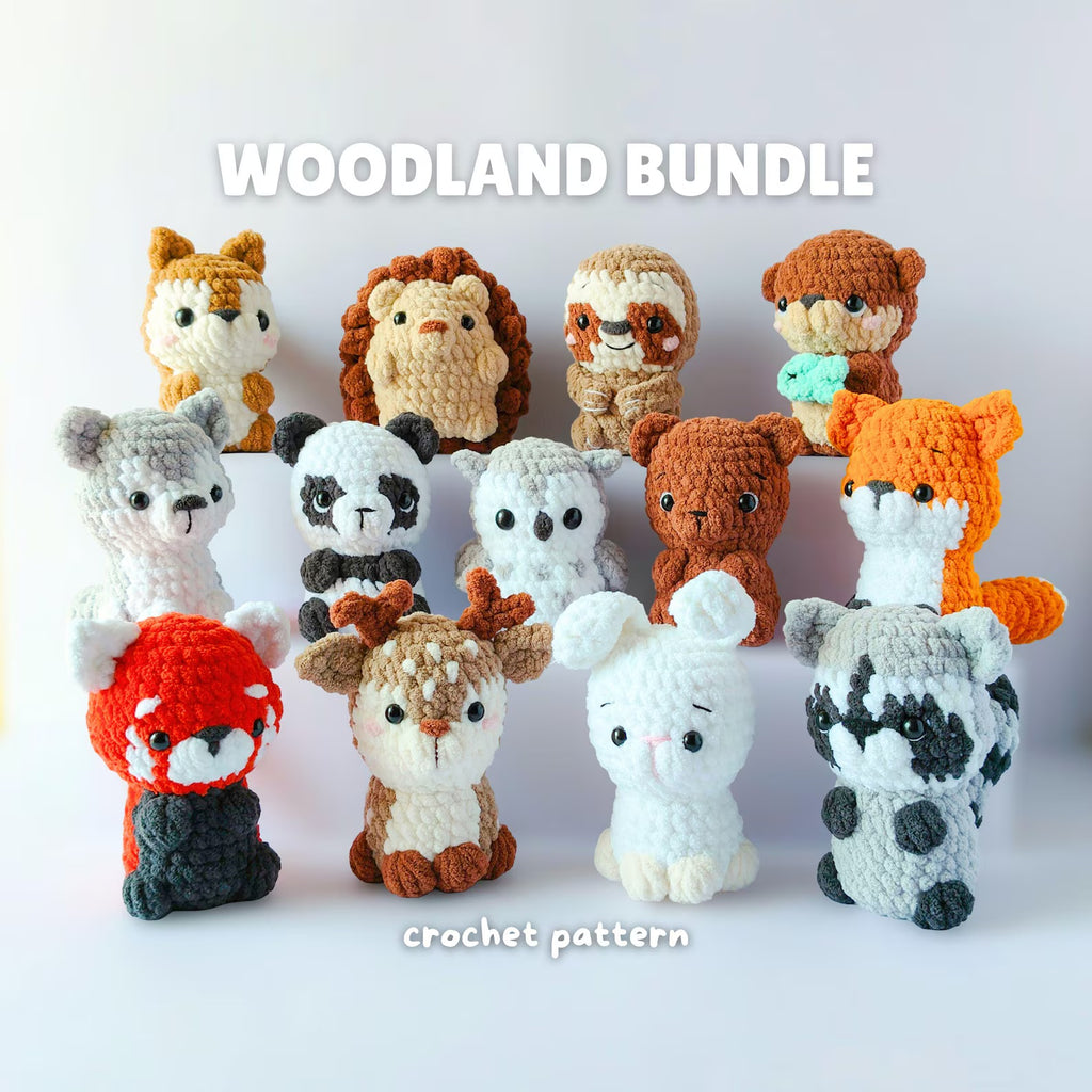 13 in 1 - Woodland Animals Amigurumi Crochet Pattern (PDF Bundle)