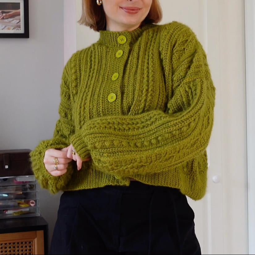Cable Cardigan Crochet Pattern
