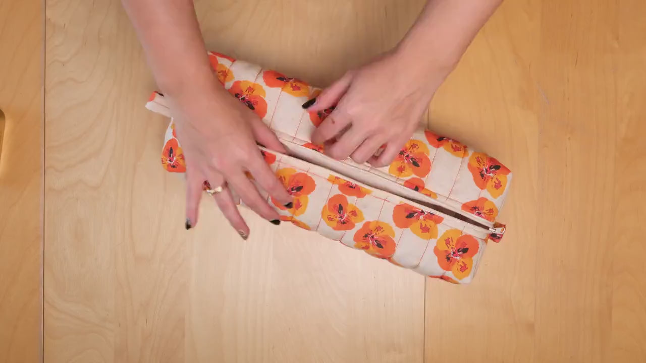 Hair Tool Bag PDF Sewing Pattern — Quilted Travel Case (Fits Dyson Airwrap) + Video