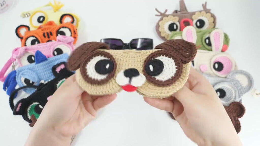 12 Animal Crochet Glasses Case Patterns PDF | Cute Eyeglasses Holder Bundle